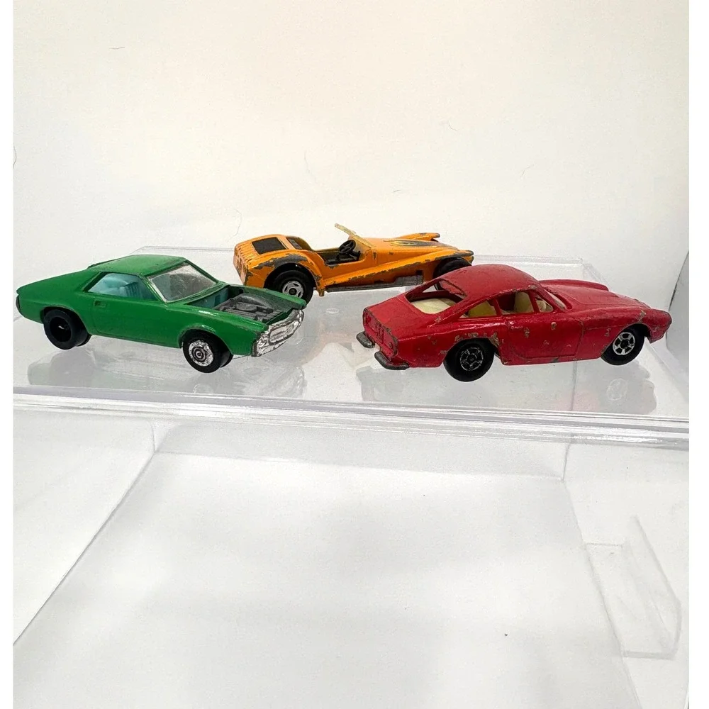 Vintage Matchbox Lesney Superfast Lot Ferrari Berlinetta Lotus Super Seven AMX